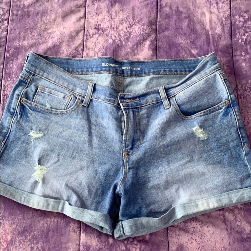 Light wash Old Navy Boyfriend Shorts